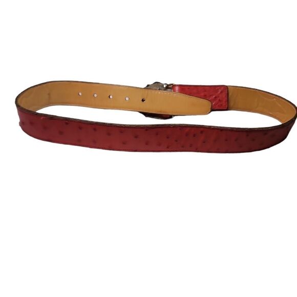 Crumine Silver Plate Bronze Floral Buckle with Leather Belt main image 5